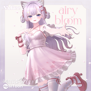 【20アバター対応】airy bloom / エアリーブルーム【3D衣装モデル】