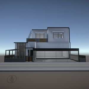 3Dモデル【Built in garage house】 缩略图 3