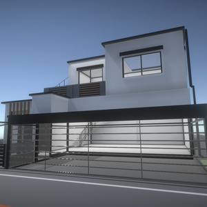 3Dモデル【Built in garage house】 缩略图 2