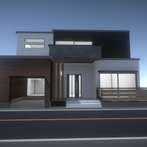 3Dモデル【Built in garage house2】 缩略图 2