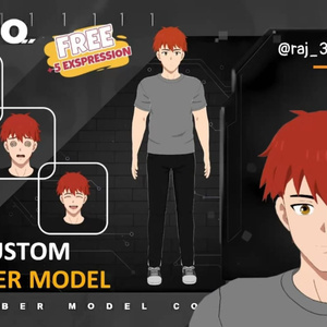 Leo Anime Style 3D Character for VTubing | Games and Animations