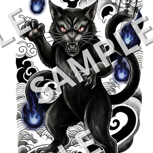 Tatoo texture 化け猫刺青 