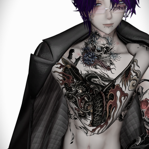 Tatoo texture　龍と剣　刺青