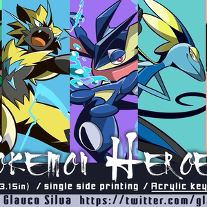 GlaucoSilvaさん作 Pokemon Heroes アクリルキーホルダー