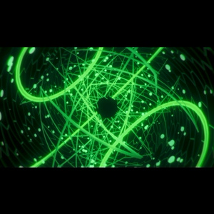 Green Cyber ​​Ring Flow – Abstract Energy...