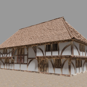 中世イギリスの農家（Bayleaf farmhouse, 15C England）