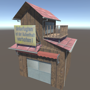 【3Dモデル】二階建ての木造住宅