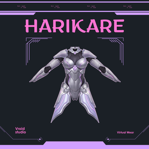 Cyberpunk Techwear knigth suit For VRChat vtuber Vroid fashion asset. Quantum Knight