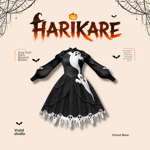 Halloween Cute Ghots Dress For VRChat vtuber Vroid fashion asset