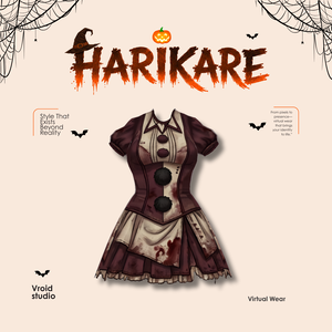Scary Clown Halloween Cosplay, 3D Horror Clown VRChat VTuber Outfit