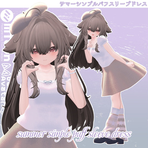 summer simple puff sleeve dress サマーシンプルパフスリーブドレス✦14アバター対応 缩略图 14