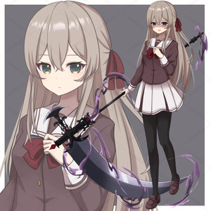 立ち絵素材03_大鎌を持った女の子