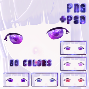 【VRoid】【Free】Eyes (irises) 50 colors set 「space window」