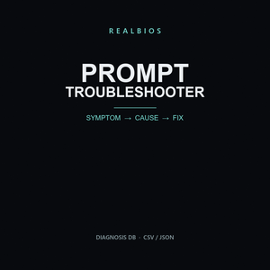 Prompt Troubleshooter 100｜症状から切り分ける診断DB（CSV/JSON）