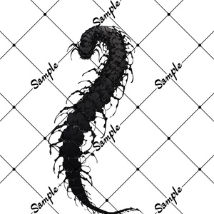 VRC用タトゥー素材　百足　tatoo　centipede