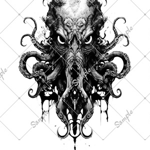 VRC用タトゥー素材②　tatoo Cthulhu　クトゥルフ風