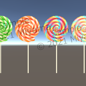 【VRC向け】ぐるぐるキャンディ　棒付きキャンディ　ロリポップ　Lollipop