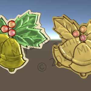 【VRC向け】クリスマスベルのブローチ　アクセサリー　Brooch_Holiday