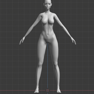 女性素体　ベースメッシュ