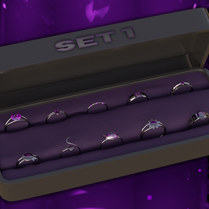 Essential Gothic Ring Set / 20個入りゴシックリングセット - VRChat Jewelry