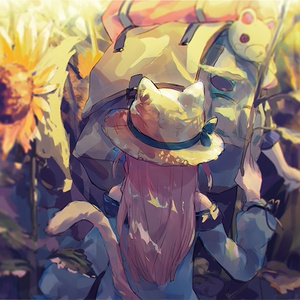 二次受注生産】凪白みと_オリジナルデスクマット1000×350 - white fox