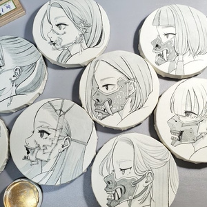 原画「氷輪」個展常世の國・面妖/岬ましろ