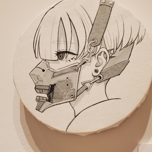 原画「孤月」個展常世の國・面妖/岬ましろ