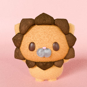 だいふく｜かわいい３Ｄモデル（ライオンキャラ）