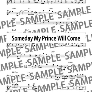 Someday My Prince Will Come　サムデイ・マイ・プリンス・ウィル・カム　ジャズ　アドリブソロ　コピー譜