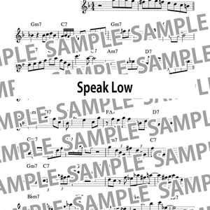Speak Low　スピーク・ロウ　ジャズ　アドリブソロ　コピー譜