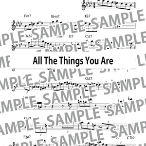 All The Things You Are　オール・ザ・シングス・ユー・アー　アドリブソロ　コピー譜