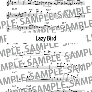 Lazy Bird レイジー・バード　アドリブソロ　コピー譜