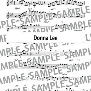 Donna Lee ドナ・リー　アドリブソロ　コピー譜