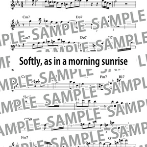 Softly, As In a Morning Sunrise 朝日のようにさわやかに　アドリブソロ　コピー譜