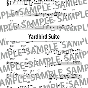 Yardbird Suite（2018年の演奏版）アドリブソロ　コピー譜