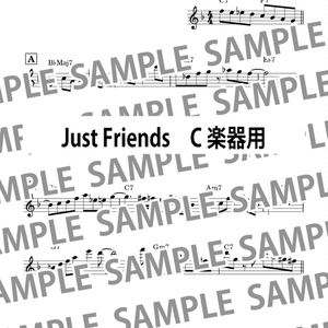 Just Friends ジャスト・フレンズ　ジャズ　アドリブソロ　コピー譜