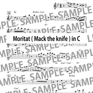 Moritat  (Mack the knife)  モリタート　ジャズ　アドリブソロ　コピー譜