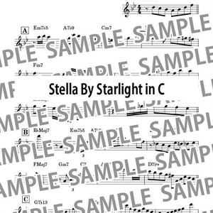 Stella By Starlight ステラ・バイ・スターライト（2024年版）　ジャズ　アドリブソロ　コピー譜