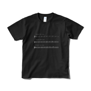 ジャズ理論Ｔシャツ（黒）マイナー・スケール3種の覚え方