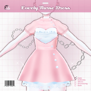 Lovely Nurse Dress 𝜗𝜚 ハートなナースウエア
