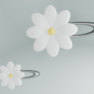 【VRC向け】Flower hairpin お花のヘアピン 【無料】まめひなた 沙猫