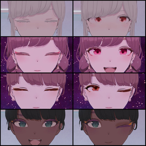 Unityだけで完結！【Lapwing専用】メイク/makeup texture （VRChat想定） 缩略图 13