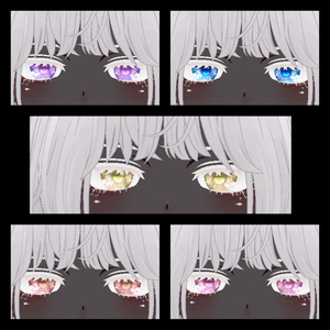 【仙猫】【豺狼】動く！しゅわしゅわ瞳テクスチャ/eyes texture（10色展開）VRChat想定 缩略图 6