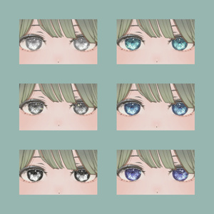 【Lowtus】動く！しゅわしゅわ瞳テクスチャ/eyes texture set（11色展開）VRChat想定 缩略图 3