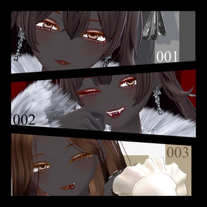 【豺狼用】Still Gaze Makeup ― 余艶 ― for Sairou（VRChat想定） 缩略图 2