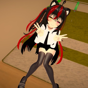 Low Poly Three Line  Slipper (For koyuki,EYO/狐雪,イヨ,ここあ,ウルフェリア用)