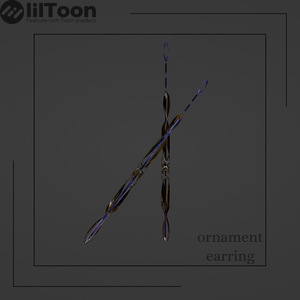【VRChat想定】ornament earring