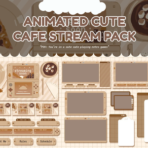 Cute Retro Cafe Layout Coffee | Stream Twitch Backgrounds | Twitch Panels | Twitch Stream | かわいいレトロなカフェのレイアウトストリーム Twitch 背景 | ツイッチパネル |ツイッチストリーム |