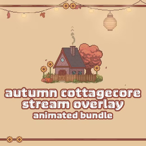 Cottagecore Pixel Stream Overlay | Twitch Panels | Twitch Layout | Stream Layout | Autumn Cute Cozy | コテージコア ストリーム オーバーレイ |ツイッチパネル |トゥイッチのレイアウト | ストリームのレイアウト | 秋のかわいい居心地の良い | 