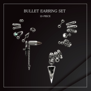 Bullet earrings 13set ★17アバター位置調整済